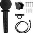 RV Shower Head with Hose - Non-Metallic Outdoor RV Shower Kits Replacement with Pause Function for RVs, Fifth Wheels, Motor Homes, Travel Trailers, Campers, Boats (Black)