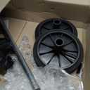 Angoily Trash Can Wheels Replacement, Garbage Can Wheels Replacement Set, Hollow Shaft 2 Rubber Wheels Pulley Wheel, Trash Bin Wheels Replacement