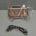 PRUNUS J-130 Retro Portable AM FM Radio AC Plug in Wall,Battery Operated/Rechargeable,Transistor Radios with Bluetooth,Vintage Wood Radio Support TF Card/USB Playing, for Dad and Mom (Brown)