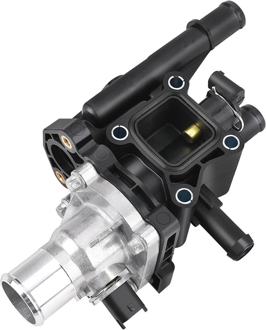Thermostat Housing with Gasket & Sensor - Compatible with 1.8L & 1.6L 2011-2016 Chevy Cruze, 2012-2018 Chevy Sonic, 2013-2018 Chevy Trax - Replace 25199824, 25192228, 902-033,15-81816
