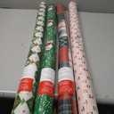 Gartner Studios 12 Foot Premium Traditional Whimsy Holiday Gift Wrapping Paper – 4 Rolls with Gridlines for Easy Cutting