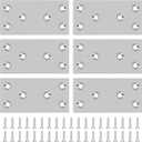2 x 6PCS 3.11'' x 1.57'' Mending Plates, Flat Metal Bracket with Holes, Stainless Steel Connector for Wood Desk Chair Cabinet Drawer Closet Frame Furniture with 36PCS Screws