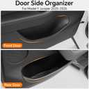 2026 Tesla Model Y Juniper Car Door Side Storage Box Organizer Full-Cover Front and Rear Door Slot Tray Mats Organizer TPE Material Model Y Accessories 4PCS