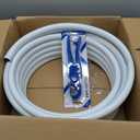 32ft Long 20mm Diameter White Flexible Pipe PVC Tubing Bendable Pipe Stem for Artificial Flowers Stem, Balloon Arches, Floral Wedding Decor, Cosplay Props (White (32ft+1PCS Tubing Scissor))