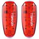 USB-C Rechargeable LED Safety Lights (2 Pack) - Clip on Strobe Running Lights for Runners, Joggers,Walkers,Kids,Dogs,Bike Tail Lights - High Visibility Accessories for Reflective Gear (USB-C Red)