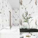 CAX Peel and Stick Wallpaper White Gold Marble Contact Paper for Countertop