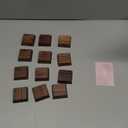 UNIQOOO 12 Pack Trapezoid Walnut Wood Stand |1.2mm Slot for Cardstock, Wedding Table Numbers Holders, Photo Holder, Photo Display Stand for Event Decor, Retail Shop, Cafe Restaurant Menu, Business Card, Name Tag