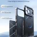 ESR for iPhone 17 Pro Max Phone Case with Stand, 23ft Military-Grade Drop Protection with Camera Control, Shock-Absorbing Rugged Cover, Compatible with MagSafe Accessories, Cyber Series, Black