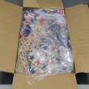 250th Anniversary Patriotic Wreaths for Front Door, 24 Inch Large 4th of July Decorations, Handcrafted Ribbon Burlap Bow, Red White and Blue Memorial Day Wreath with Lights & Storage Bag