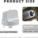 W11239985 W11032553 Range Surface Burner Knob Cooktop Gas Control Assembly Metal Zinc Alloy Insulation Compatible with Whirlpool Stove Knob Replace 4845290 AP6333411 PS12578779 (5PCS)