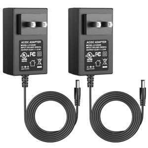 GOOVER 30W Power Supply Adapter(2 Pack), 12V DC Low Voltage Transformers,2.5A LED Light Driver, Input AC 100-240V, Class 2,UL-Listed