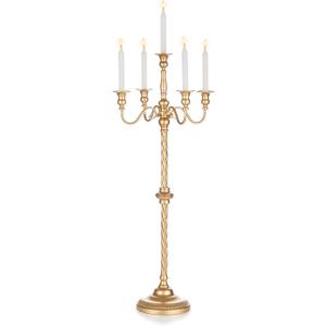 Sziqiqi Gold Floor Candelabra Candle Holder for Centerpiece - Tall 5 Arm Candlesticks Holders Metal Taper Candle Holder for Table Floral Centerpieces for Wedding Party Banquet