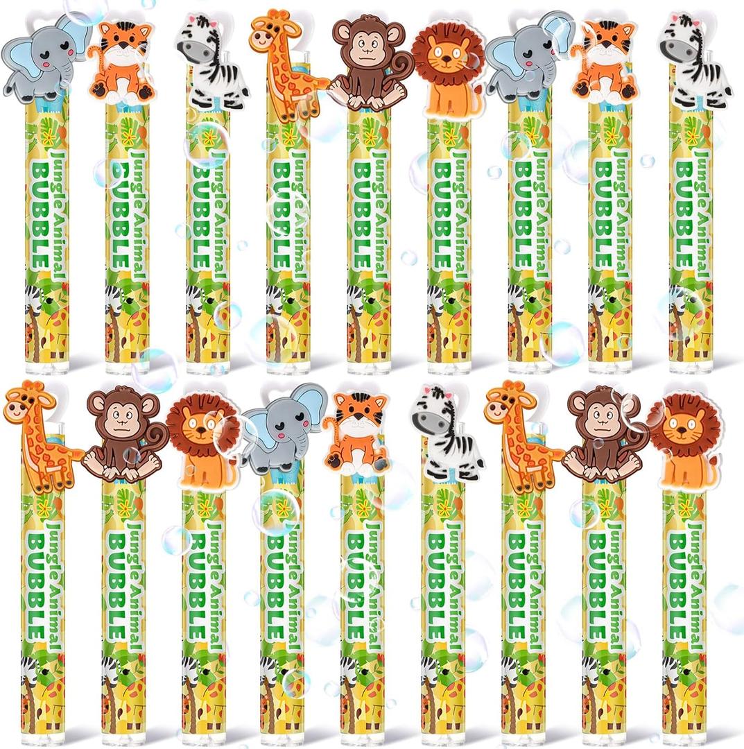 Shappy 32 Pcs Bubble Wand Bulk for Kid 6 Color Bubble for Graduation Birthday Party Favor Jungle Wild One Supplies,Goodie Bag Filler, Classroom Prize(Jungle Animals) Shappy 32 Pcs Bubble Wand Bulk for Kid 6 Color Bubble for Graduation Birthday Party Favor Jungle Wild One Supplies,Goodie Bag Filler, Classroom Prize(Jungle Animals)