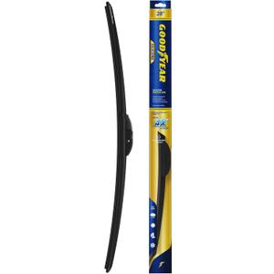 Goodyear Silicone 28" Premium Beam Windshield Wiper Blade with Universal Adaptor, Replacement Beam Wiper Blade for Curved Windshields, Pack of 1
