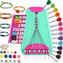 Friendship Bracelet Making Kit for Girls Ages 8-12, Kids Jewelry Making Kit with 28 Pre-Cut Threads and Letter Beads, Arts and Crafts for Kids, Birthday Easter Gifts for 6 7 8 9 10 11 12 Year Old