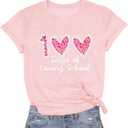 Cat Shirts for Women Butterfly Graphic Tops Dandelion T Shirt Womens Vacation T-Shirt Nature Lover Tee (Pink, L)