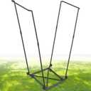 FEED GARDEN Trash Bag Holder, Outdoor Metal Leaf Bag Holder Stand, Garbage Bag Frame Holder for 30-45 Gallon Bags for Leaves, Camping, Yard Weeding, Lawn Party