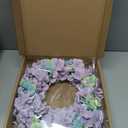 16in Purple Hydrangea Wreath, Spring Summer Door Reef 2Color Hydrangea Wreath Spring Wreath for Front Door Indoor