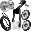 PartsBroz 4392065 Dryer Repair Kit with WP8066184 Dryer Pulley Replacement, 341241 Dryer Belt, 349241T Dryer Drum Roller Kit, WP691366 Dryer Idler Pulley for Whirlpool Kenmore Amana Maytag Centennial