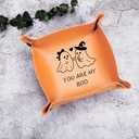 3 x Boo Basket Stuffers for Women Him Her Halloween Couple Gifts for Boyfriend Girlfriend Spooky Basket Stuffers Funny You Are My Boo Leather Tray Sweetest Day Birthday Anniversary Christmas Valentines