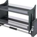2 Tier Pull Down Cabinet Organizer, 30 Inch Pull-Down Shelf Cabinet Organizer Drop Down Sliding Shelf Lift Inner Space Saving Wall Mounted for Kitchen Upper Cabinet, Black (30Inch Pull Down Shelf)