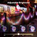 Christmas Lights, 206FT 600LED Outdoor String Lights Plug in, Waterproof Twinkle Fairy Light, Color Changing, 11 Lighting Modes, Timing, for Party House Yard Bedroom- Warm to Multicolor