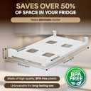 Soda Can Organizer and Dispenser for Refrigerator/Pantry, Hanging Fridge Can Organizer  Adjustable Under-Shelf Soda Dispenser for Refrigerator, Holds 8 Cans, Space-Saving BPA-Free, Easy Installation