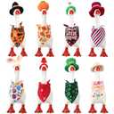 Geyoga 8 Set 7 Inch Mini Holiday Desk Goose Outfits All Seasons Mini Knitting Hat Headwear Bandana Accessory Winter Thanksgiving Christmas Summer Statue Costumes for Magnetic Goose