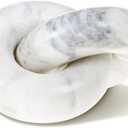 Sculptural Marble Knot That Instantly Elevates Your Shelf Styling - 6" Accent Piece for Coffee Tables, Bookshelves & Entryway Decor