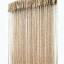 ave split Decorative Door String Curtain Wall Panel Fringe Window Room Divider Blind Divider Tassel Screen Home 100x200centimeter (Champagne18)