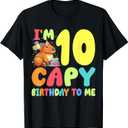 I'm 10 Year Old Capy Birthday to Me 10th Birthday Capybara T-Shirt, XL