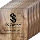 Walnut Plywood Sheets for Crafts 1/8 inch, 3mm Plywood Sheets for Laser Cutting, Wood Burning, Architectural Models, Drawing - 10 Pack Walnut Wood Sheets 12 x 12 inch (SS Custom Products)