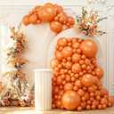 108Pcs Orange Double Stuffed Balloons Different Size, 18/12/10/5 inch Pastel Matte Burnt Orange Balloons Garland Arch kit for Baby Shower Birthday Summer Party Decoration