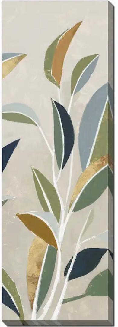 Painting 12x36 Golden Mosaic Leaves