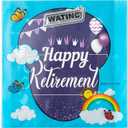 3 x WATINC Retirement Party Decorations Jumbo Guest Book, Purple Congrats Retired Guest Book, Large Message Card Farewell Goodbye Signature Poster Gift for Coworker Office Men Women