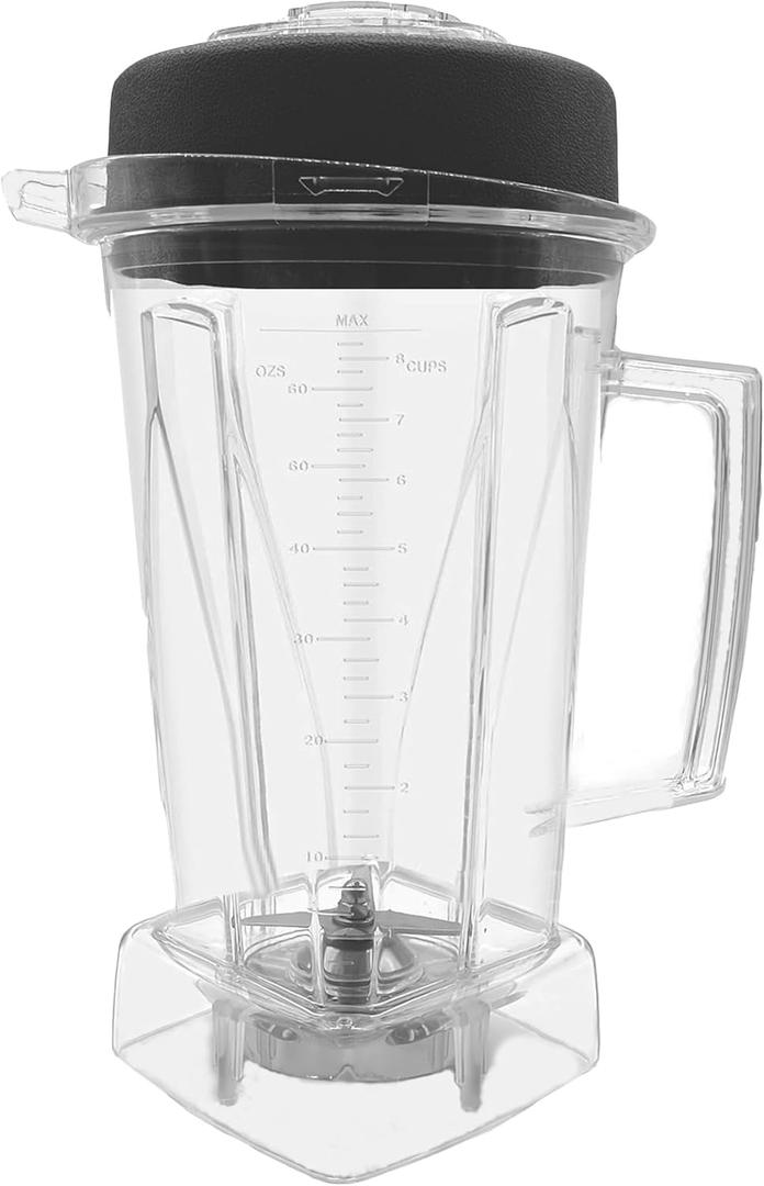 Blender Pitcher 64oz, Clear, Compatible With Vitamix C-Series 5200 E310 Vm0101 Vm102b Vm0197 Pro 300 etc Blender, Replace For 15856 5000 5200 001195 6300 etc Pitcher/Container/Cup