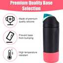 2 x PEUTIER 2pcs Silicone Boot for Owala Kids Water Bottle 16oz/14oz, Anti-Slip Water Bottle Cover Sleeve Anti-Dent Bottom Protector Wraps Compatible with Owala Kids Stainless Steel Bottle Accessories