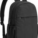 G4Free Mini Backpack for Women Water-resistant Hiking Backpack with Adjustable Shoulder Straps for School Travel Shop Work Casual(BLACK)