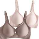 ULTREAGLE Padded Wireless Bras for Women - Wireless Bra Bralettes for Women with Support Padded Bralette (S)