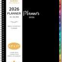 2026 Planner - Planner 2026 Weekly and Monthly, Jan. 2026 - Dec. 2026, 8.5" x 11", with Tabs, Thick Paper, Spiral Binding, Classic Black