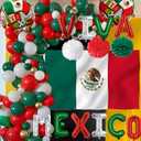 Mexican Independence Day Party Decorations,108PCS Mexican Theme Party Decor With Mexican Flag,VIVA MEXICO Balloons,16 De Septiembre Mexico Decorations