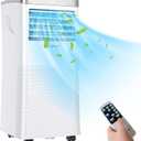 Portable Air Conditioner, 10000 BTU Air Cooler with Fan & Dehumidifier Mode for Rooms up to 350 Sq.Ft, Quiet AC Unit with Sleep Mode, 2 Fan Speeds, 24H Timer(10000BTU)