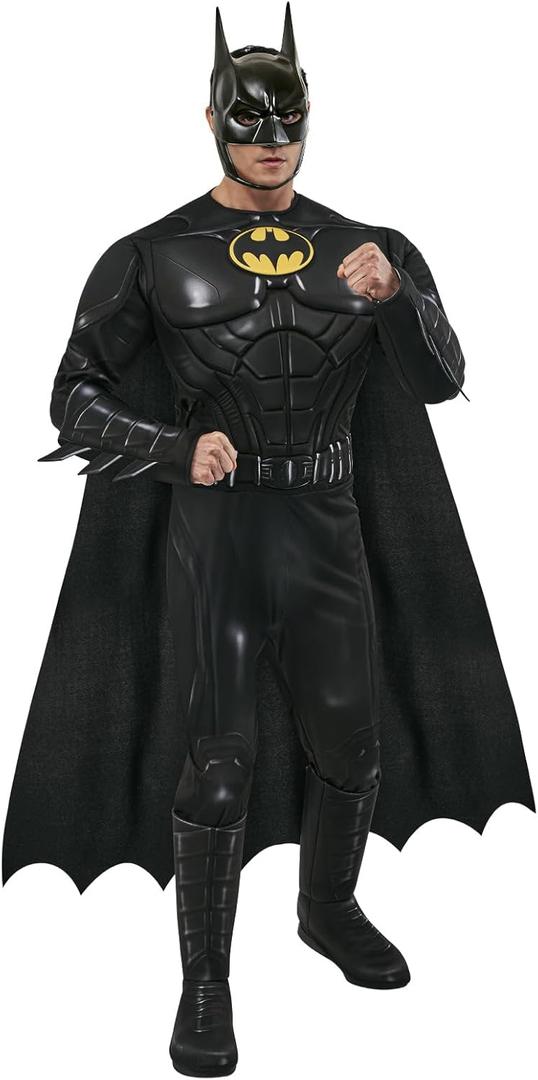 Rubies Men's Dc Comics Flash the Movie Batman (Keaton) Deluxe Costume (Large, Black)