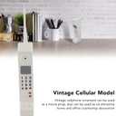 Diydeg Retro Mobile Phone, 80S 90S Old Fashioned Portable Brick Cell Phone Ornament, Simulation Photographic Props Vintage Cellular Phone Model for Party Decorations Home Stage Decor (White)