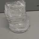 Clear Adhesive Wall Storage Bins, 4 Pack Cabinet Door Organizer Holders, Hanging Wall Mount Pockets, Plastic Cups for Shower Bathroom Makeup Office Craft Remote Kitchen Sink RV Organization (Small)