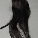 FESHFEN Claw Ponytail Extensions - Long Straight Ponytails for Women Natural Black Hairpieces Synthetic Hair Pony Tails Extension Clip in Hairpiece, 25 inch