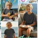 Oakgarden Boys School Basic Shirts 5-16 Years | Short Sleeve Loose Fit Tops, Crew Neck Casual T-shirts for Kids, Soft Layer Breathable Tees, Sports Uniform Daily Wear (Gray)