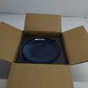 vicrays Ceramic Round Plates Set of 6 - Porcelain 8 inch Dinner Plates for Salad Dessert Appetizer Bread - Microwave Oven and Dishwasher Safe - Blue