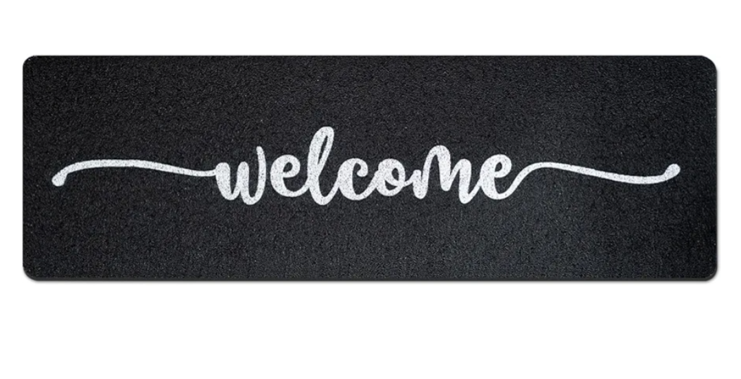 Long Doormat 48x 16 inch Front Door Mat Welcome Doormat Front Door Mat Welcome Floor Mat for Front Door Outdoor Indoor Porch Entrance Decor Black