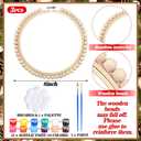 AceOrbit 3 Pcs DIY Christmas Paint Craft Kit Beaded Embroidery Hoop Frame with DIY Paint 8 Inch Boho Wooden Beaded Round Hoop Frame Christmas Crafts for Adults Ideal Painting Decoration